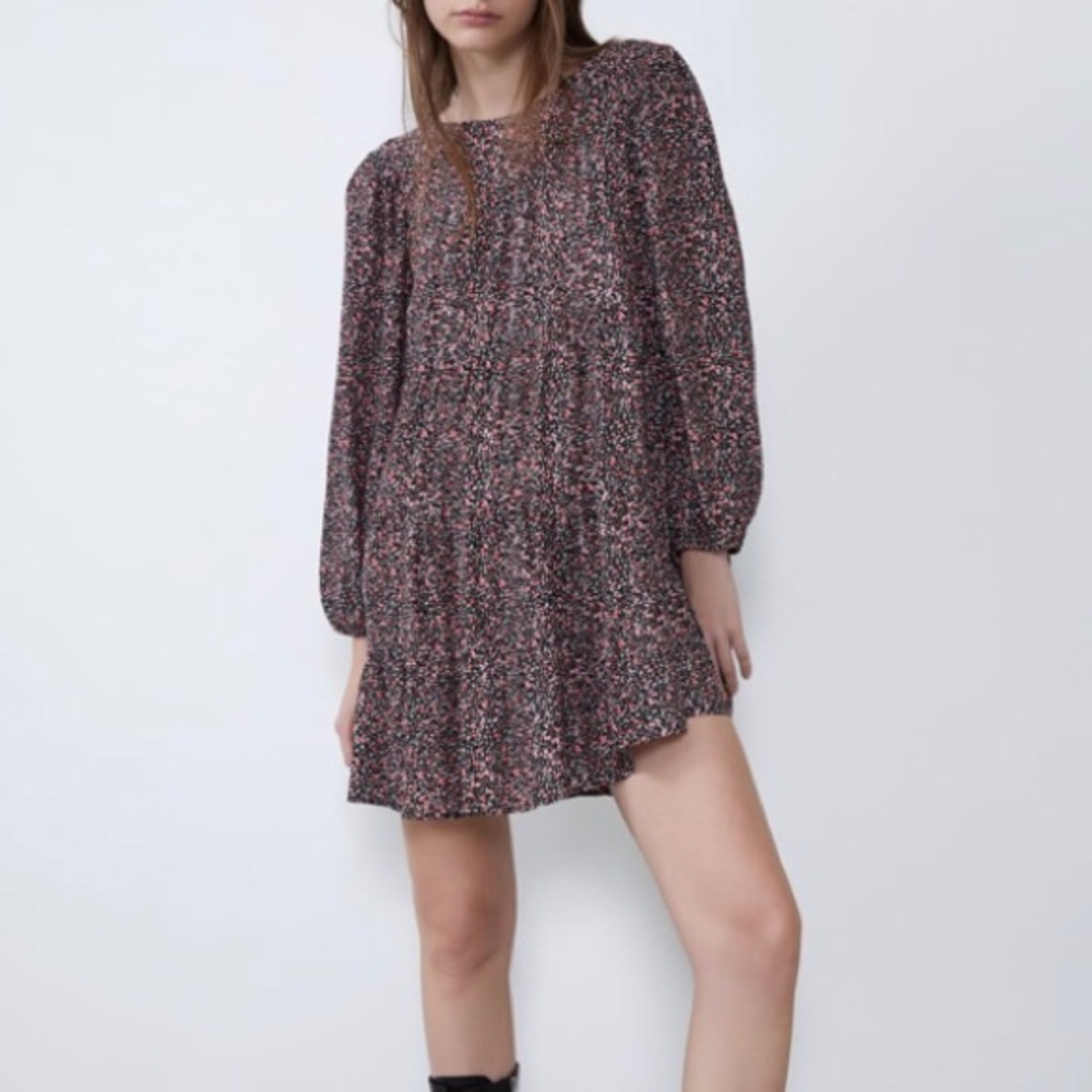 Zara floral print dress